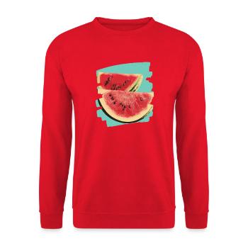 Watermelon - Unisex Sweatshirt - red - Front - Alina (178cm) & Michal (187cm)
