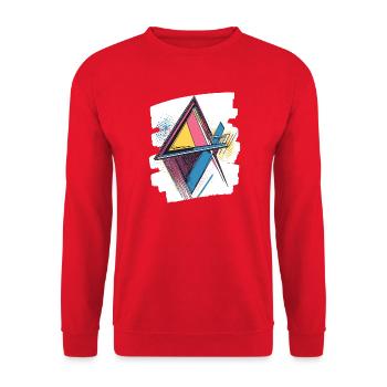 Années 80 - Sweat-shirt Unisexe - rouge - Devant - Alina (178cm) & Michal (187cm)