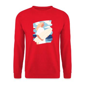 Surfer - Unisex Pullover - Rot - Vorne - Alina (178cm) & Michal (187cm)