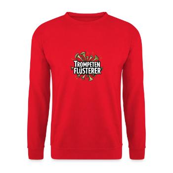 Trompeten Flüsterer Brass Band Marching Band - Unisex Pullover - Rot - Vorne - Alina (178cm) & Michal (187cm)