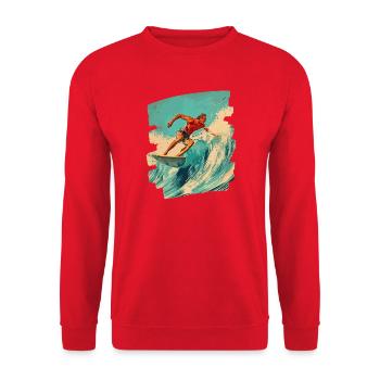 Surfer - Unisex Pullover - Rot - Vorne - Alina (178cm) & Michal (187cm)