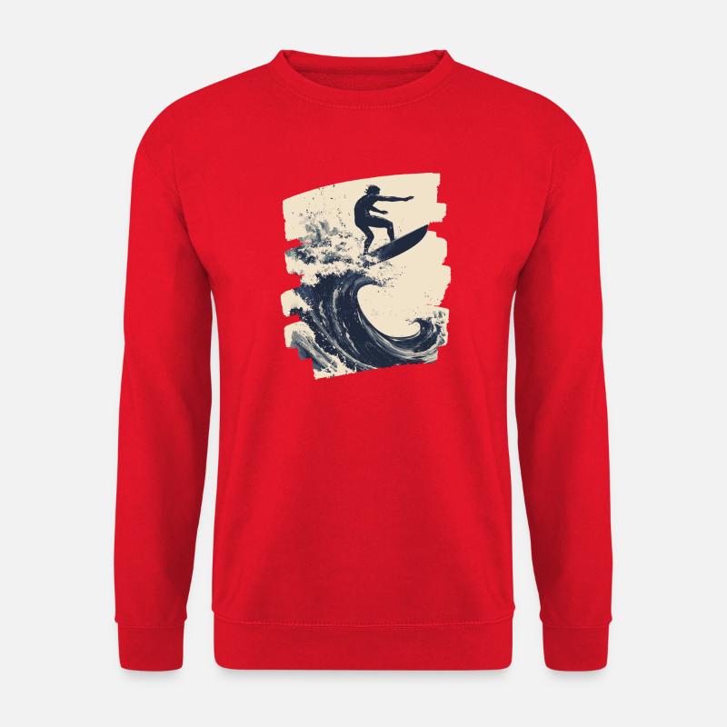 Surfeur Surf Planche de surf Surf - Sweat-shirt Unisexe - rouge