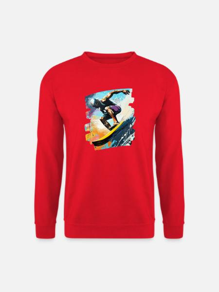 Surfer Surfing Surfboard Surfing - Unisex Sweatshirt - red