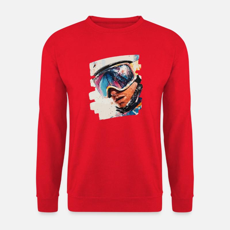 Snowboarder Pulverschnee - Unisex Pullover - Rot