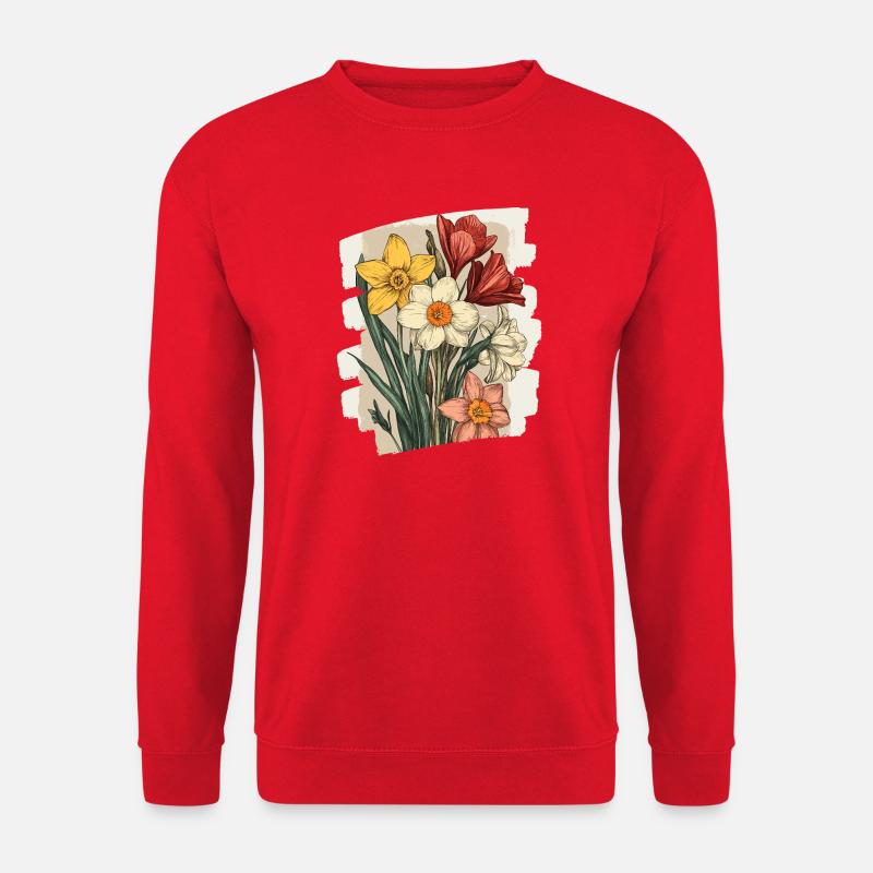 Printemps Printemps Début Fleur Fleurs - Sweat-shirt Unisexe - rouge