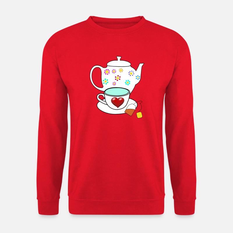 Tea Teapot Tea Bag Cup - Unisex Sweatshirt - red