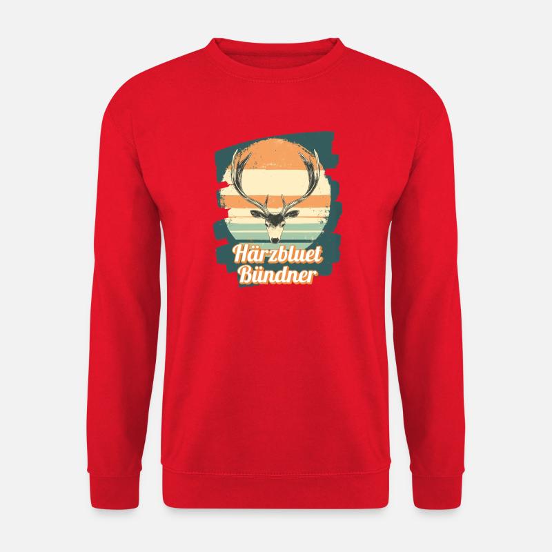 Härzbluetbündner Bündner Graubünden Schweiz - Unisex Pullover - Rot