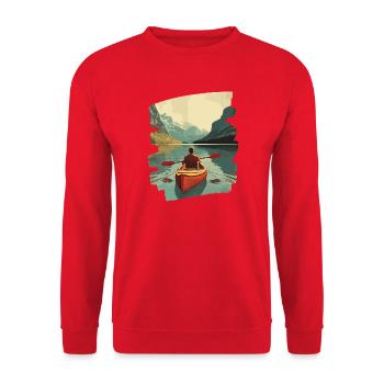 Kayak Kayakers Outdoor Kayaking - Unisex Sweatshirt - red - Front - Alina (178cm) & Michal (187cm)