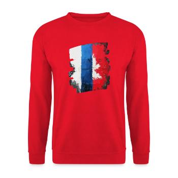 France Flag French - Unisex Sweatshirt - red - Front - Alina (178cm) & Michal (187cm)