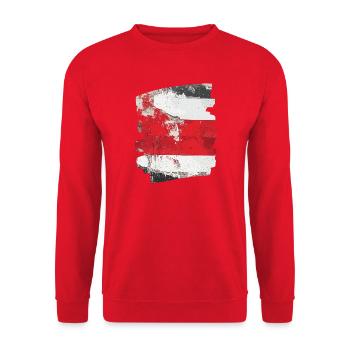 Austria Flag Austria - Unisex Sweatshirt - red - Front - Alina (178cm) & Michal (187cm)