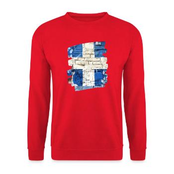 Drapeau finlandais Finlande - Sweat-shirt Unisexe - rouge - Devant - Alina (178cm) & Michal (187cm)