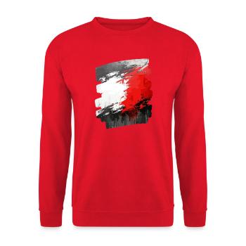 Polish Flag Poland Polska - Unisex Sweatshirt - red - Front - Alina (178cm) & Michal (187cm)