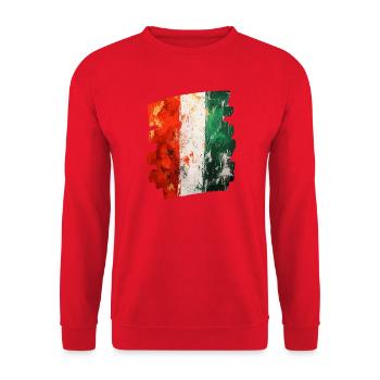 Italienische Flagge Italien - Unisex Pullover - Rot - Vorne - Alina (178cm) & Michal (187cm)