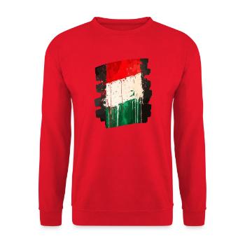 Italienische Flagge Italien - Unisex Pullover - Rot - Vorne - Alina (178cm) & Michal (187cm)