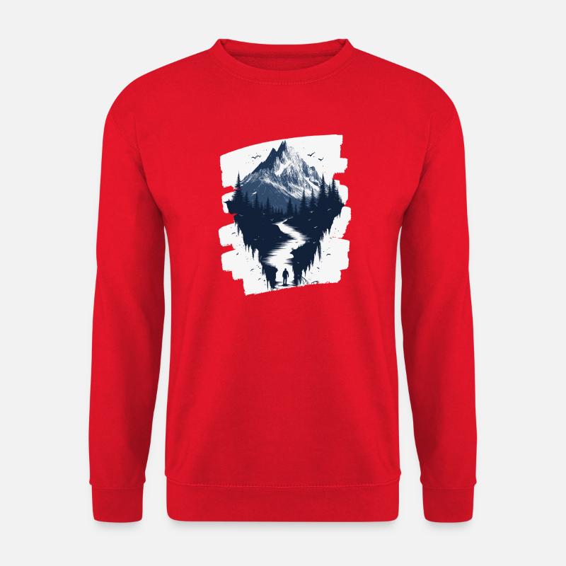 Berge - Unisex Pullover - Rot