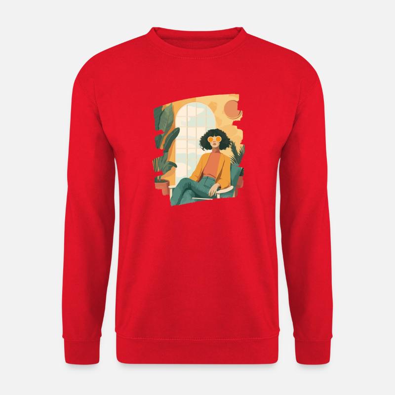 Relax Meditation Selfcare Me-Time - Unisex Pullover - Rot