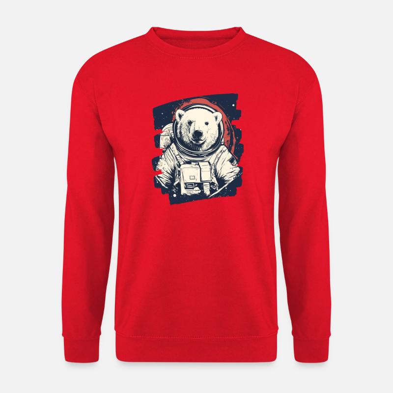 Eisbär Astronaut - Unisex Pullover - Rot