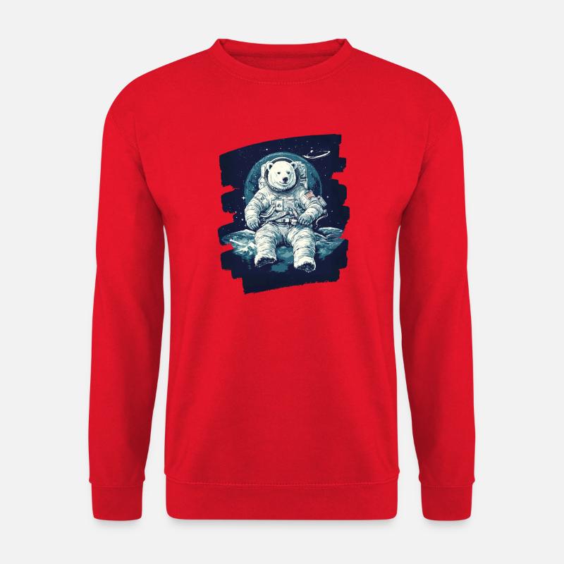 Eisbär Astronaut - Unisex Pullover - Rot