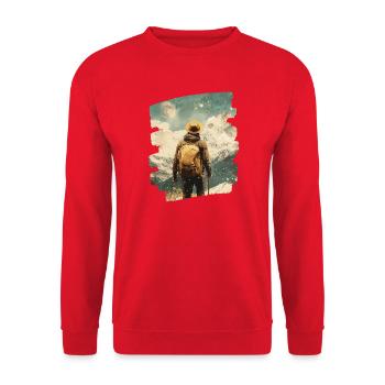 Mountains - Unisex Sweatshirt - red - Front - Alina (178cm) & Michal (187cm)