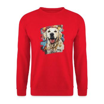 Labrador - Unisex Pullover - Rot - Vorne - Alina (178cm) & Michal (187cm)