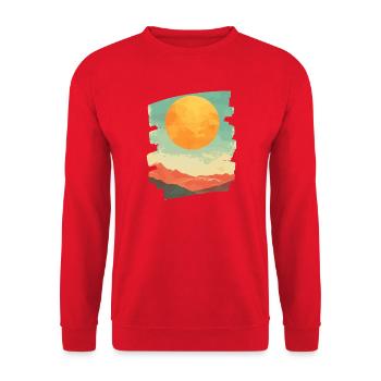 Soleil d’été Coucher de soleil - Sweat-shirt Unisexe - rouge - Devant - Alina (178cm) & Michal (187cm)