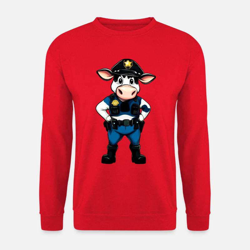 Kühe Polizei - Unisex Pullover - Rot