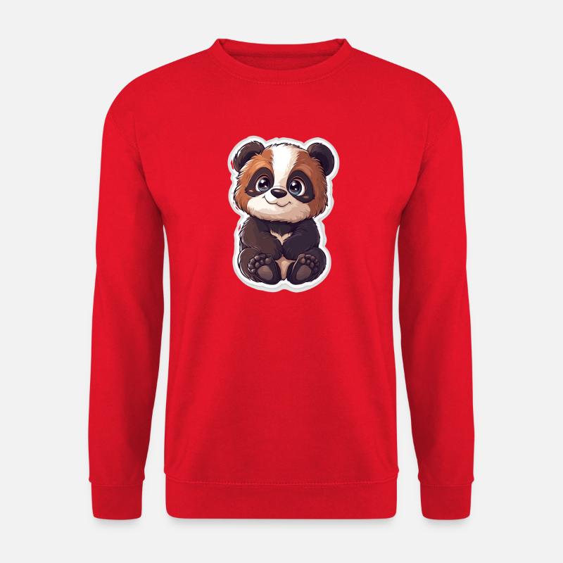Cute Panda Bear - Unisex Sweatshirt - red
