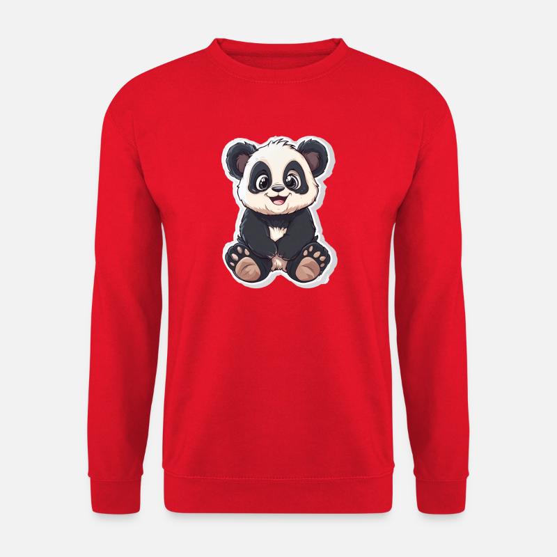 Ours panda mignon - Sweat-shirt Unisexe - rouge