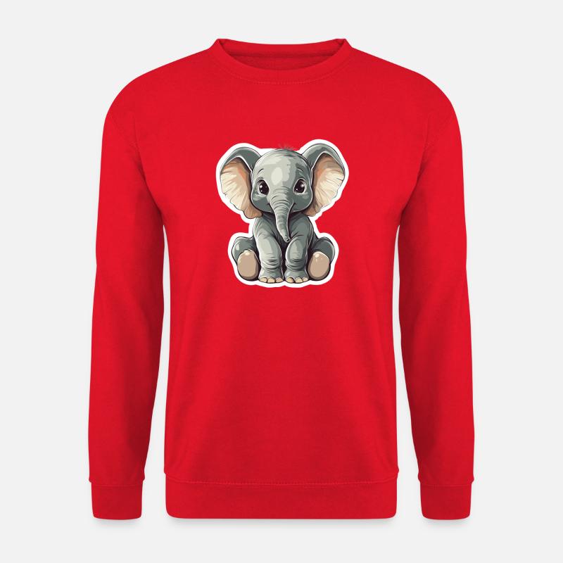 Elefant - Unisex Pullover - Rot