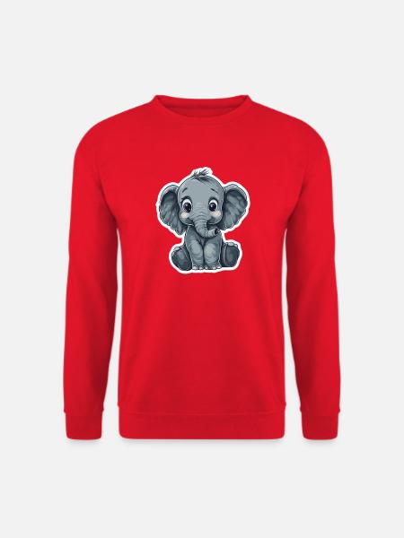 Süßer Elefant – Geschenkidee für Tierfreunde - Unisex Pullover - Rot