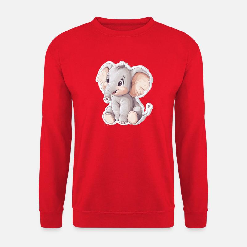 Elefant - Unisex Pullover - Rot
