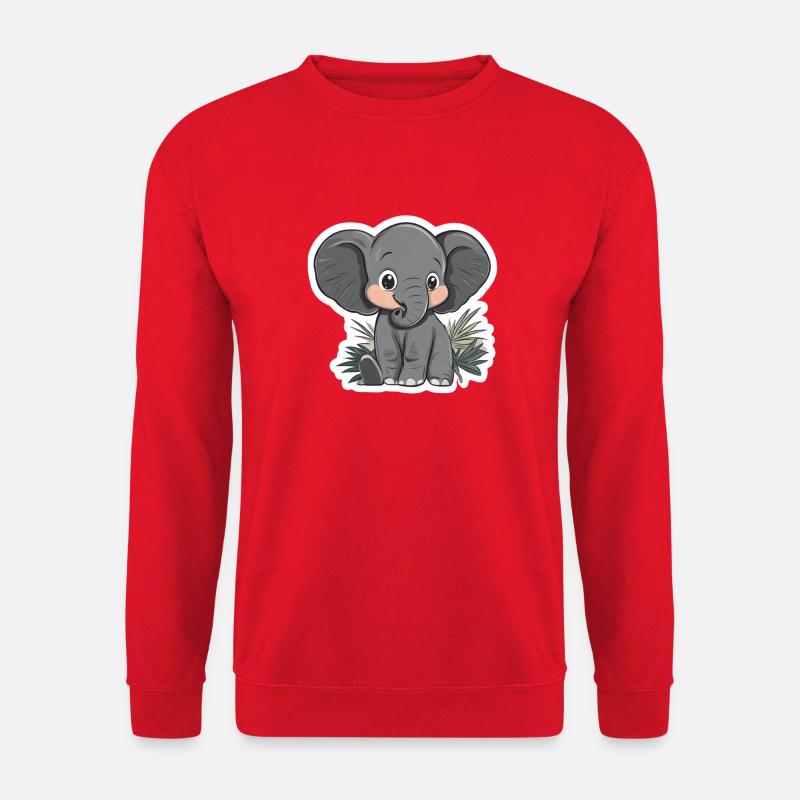 Elefant - Unisex Pullover - Rot
