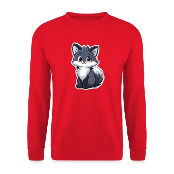 Fuchs - Unisex Pullover - Rot - Vorne - Alina (178cm) & Michal (187cm)