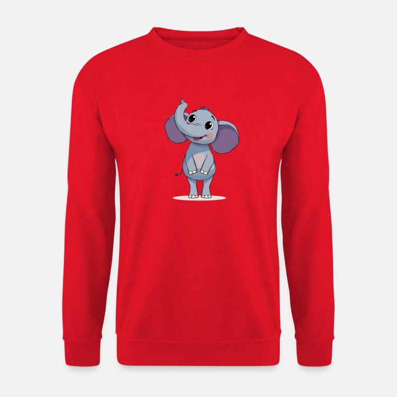 Niedlicher Elefanten-Grafik Design - Unisex Pullover - Rot
