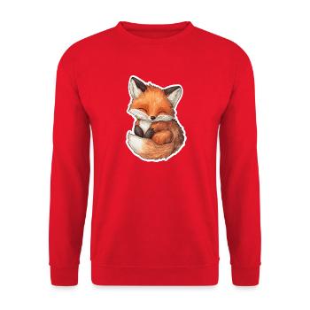 Fuchs - Unisex Pullover - Rot - Vorne - Alina (178cm) & Michal (187cm)