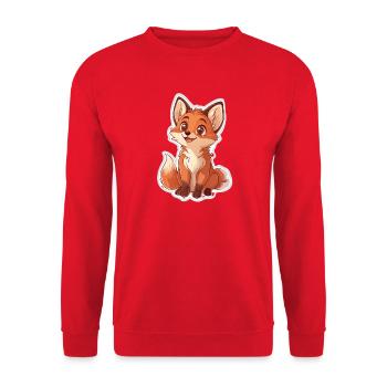 Fuchs - Unisex Pullover - Rot - Vorne - Alina (178cm) & Michal (187cm)