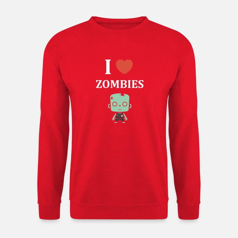 Cute Zombies Original Illustration - Unisex Sweatshirt - red