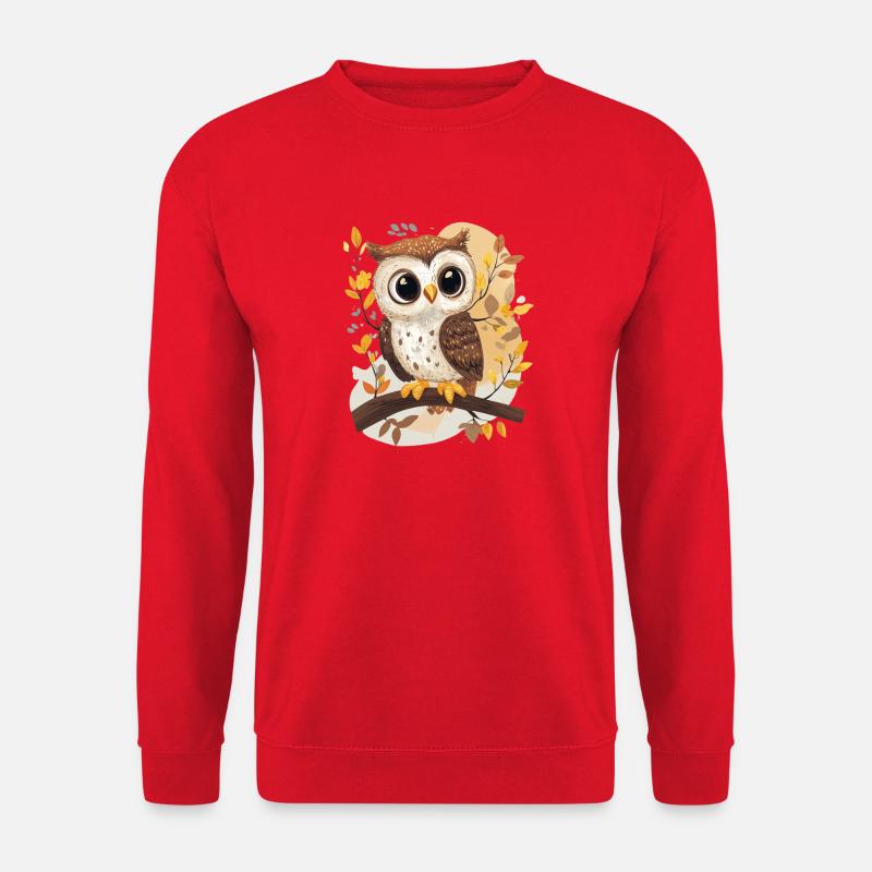 Eule - Unisex Pullover - Rot
