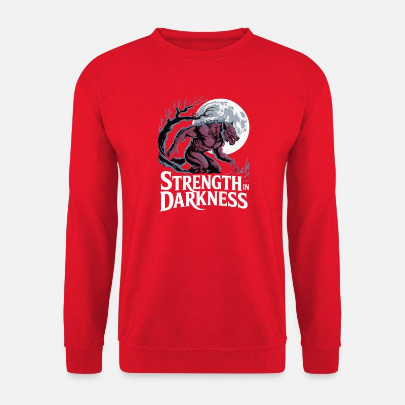 Lunar Werewolf Strength Graphic - Unisex Sweatshirt - red