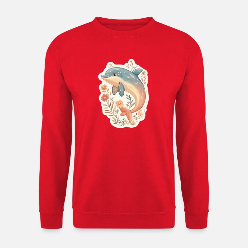 Delfin - Unisex Pullover - Rot