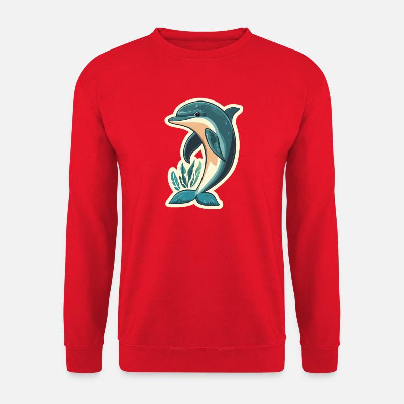 Delfin - Unisex Pullover - Rot