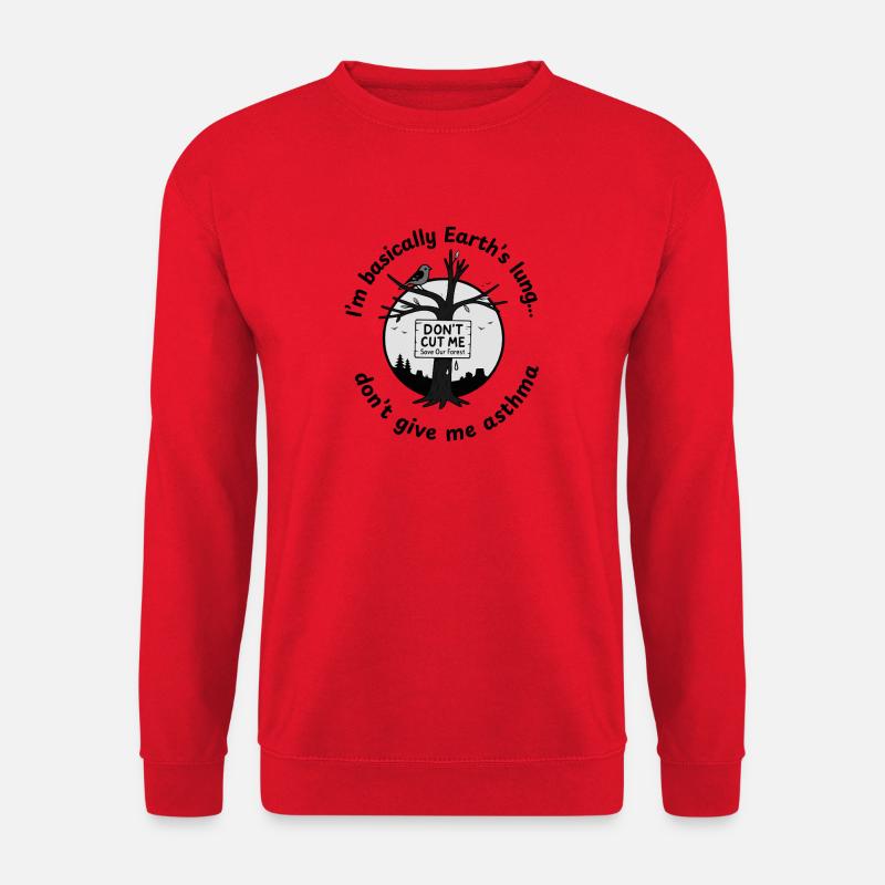 I’m Basically Earth’s Lung – Eco black - Unisex Sweatshirt - red