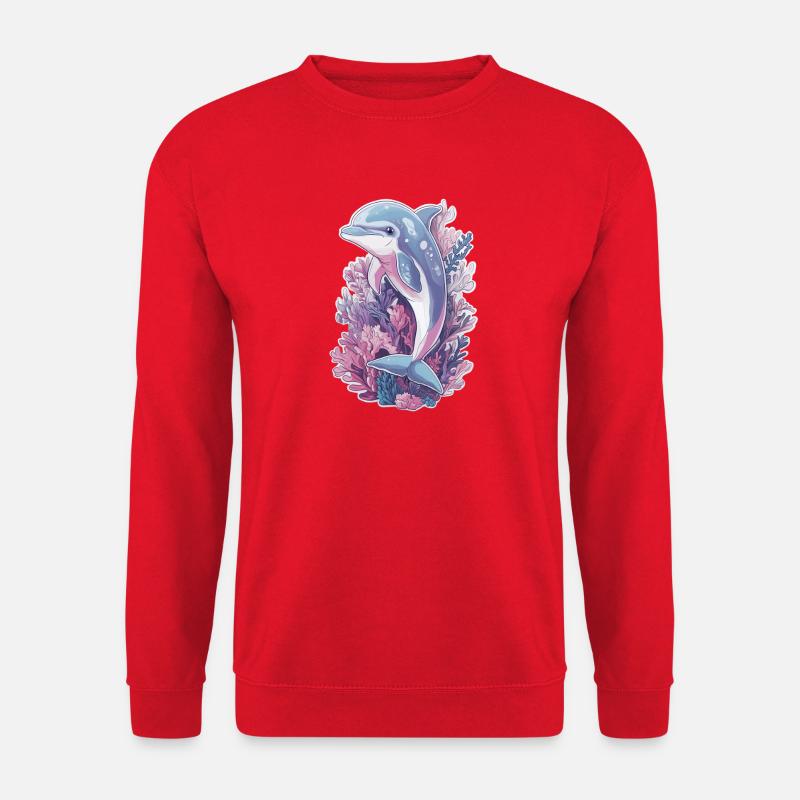 Delfin - Unisex Pullover - Rot