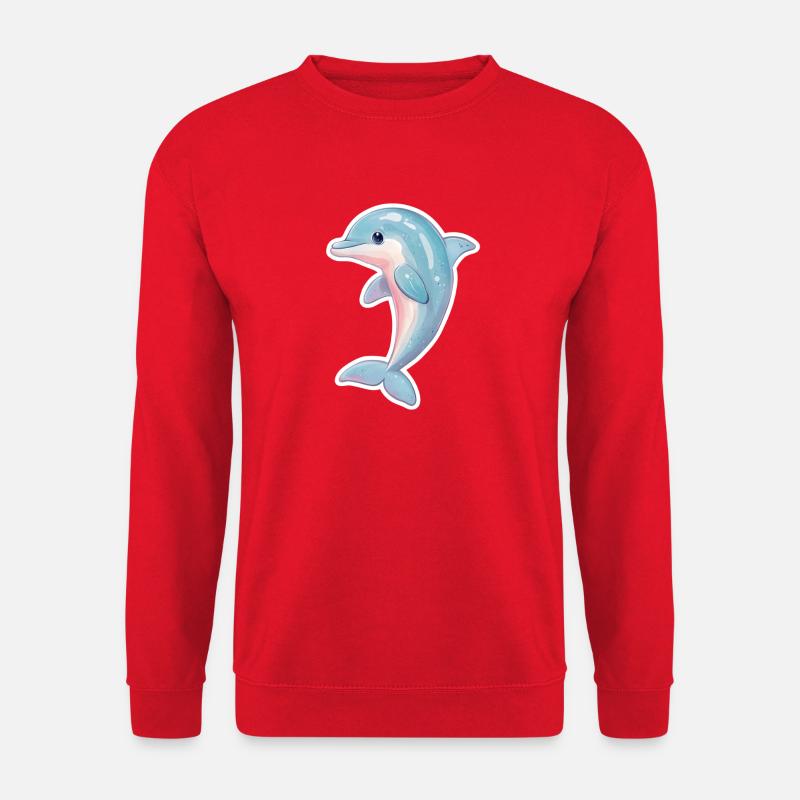 Delfin - Unisex Pullover - Rot
