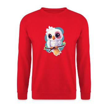 Cacatoès - Sweat-shirt Unisexe - rouge - Devant - Alina (178cm) & Michal (187cm)