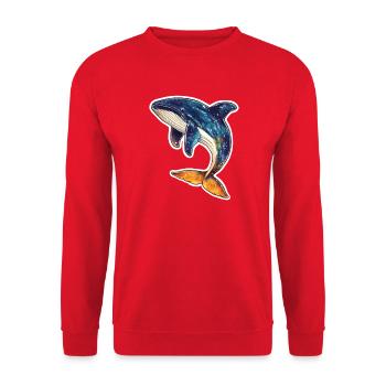 baleine - Sweat-shirt Unisexe - rouge - Devant - Alina (178cm) & Michal (187cm)