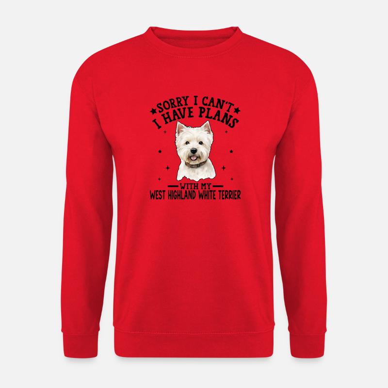 Skurriles Westie-Porträt-Design - Unisex Pullover - Rot