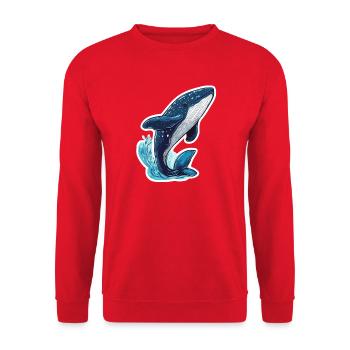 Wal - Unisex Pullover - Rot - Vorne - Alina (178cm) & Michal (187cm)