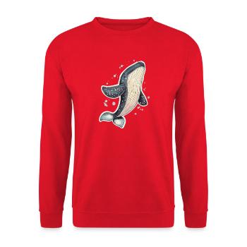 Wal - Unisex Pullover - Rot - Vorne - Alina (178cm) & Michal (187cm)