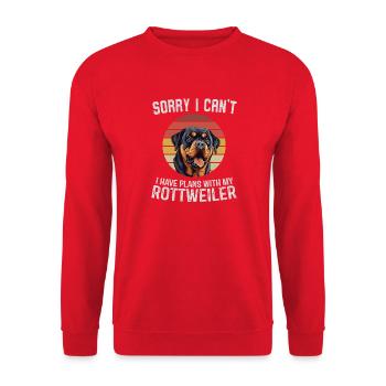 T-shirt graphique Rottweiler Apology - Sweat-shirt Unisexe - rouge - Devant - Alina (178cm) & Michal (187cm)
